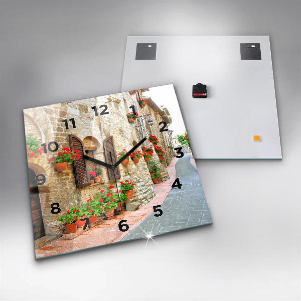 Reloj cuadrado Calle pintoresca