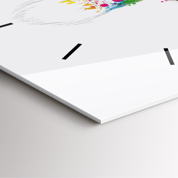 Reloj cuadrado Cabeza de ciervo coloreada