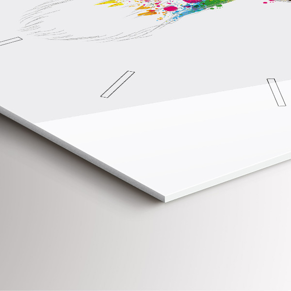 Reloj cuadrado Cabeza de ciervo coloreada