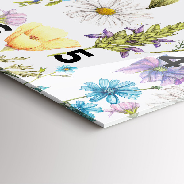 Reloj de pared cuadrado Composición de flores