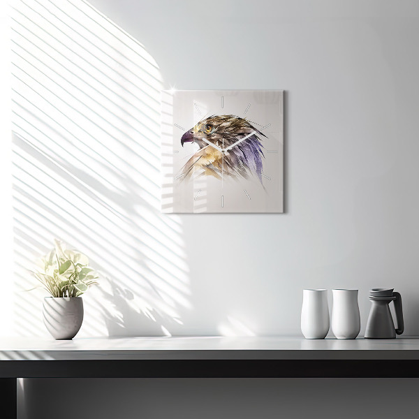 Reloj cuadrado Ave rapaz