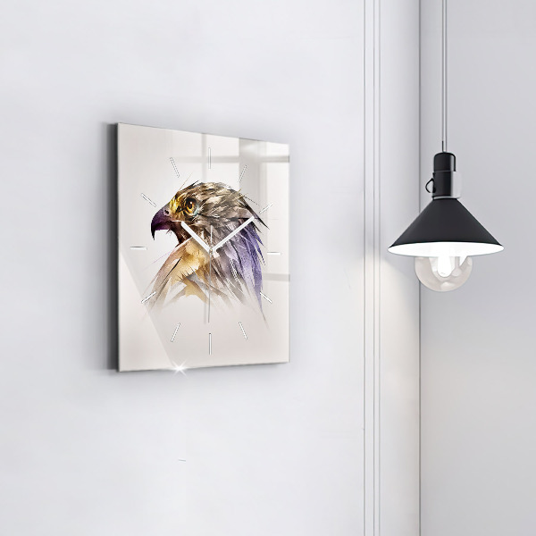 Reloj cuadrado Ave rapaz