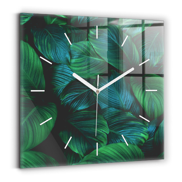 Reloj de pared cuadrado Hojas de la naturaleza