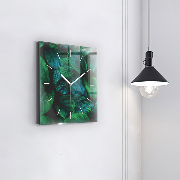 Reloj de pared cuadrado Hojas de la naturaleza