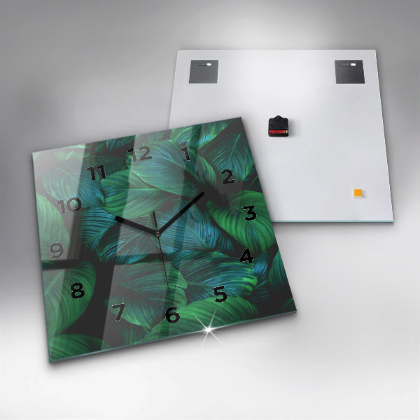 Reloj de pared cuadrado Hojas de la naturaleza