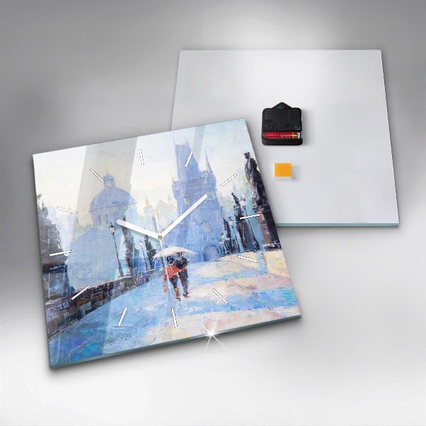 Reloj cuadrado Arte al óleo