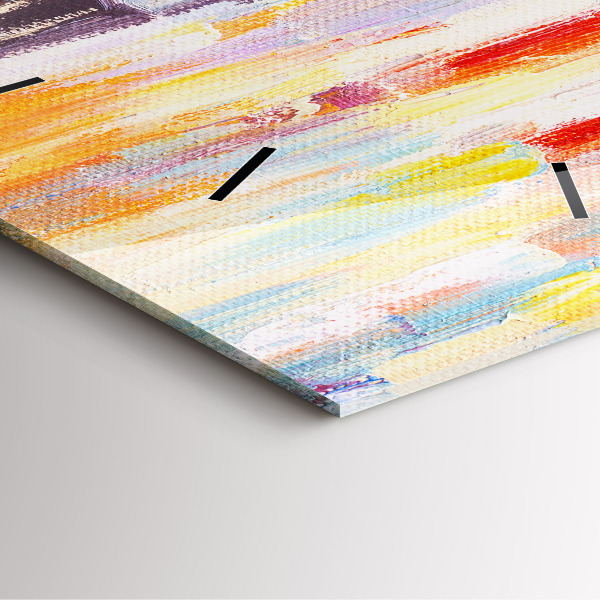 Reloj cuadrado Pareja bajo la lluvia