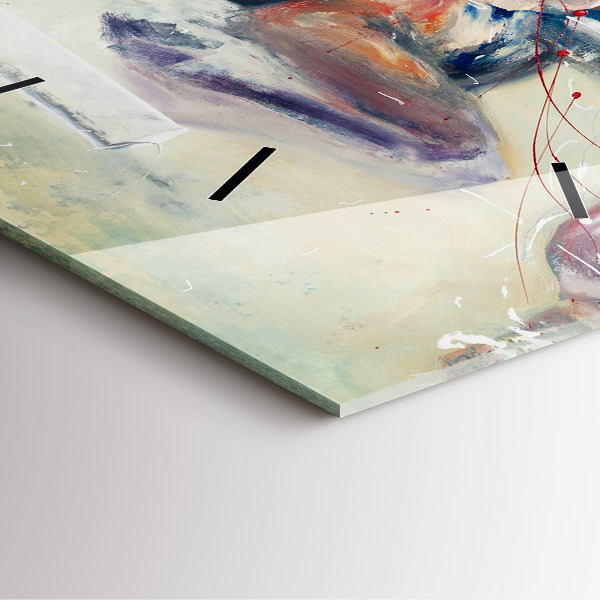 Reloj cuadrado Ilustración Caballos al galope