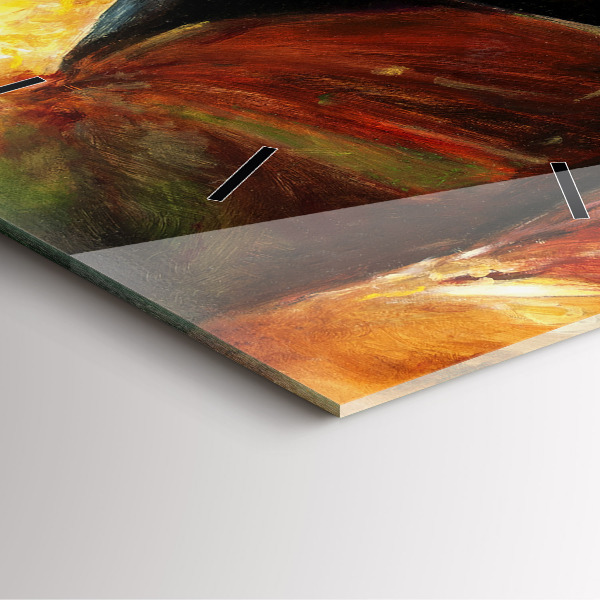 Reloj cuadrado Dos caballos pintados