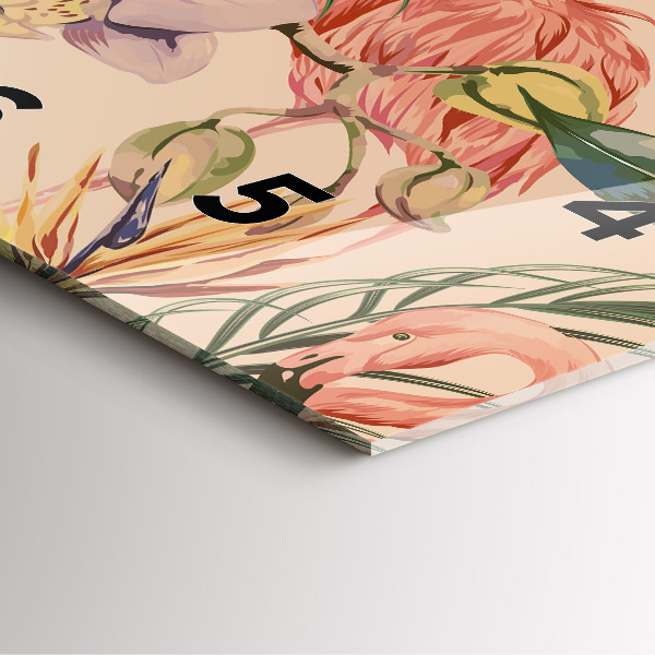 Reloj cuadrado Hojas de palmera tropical