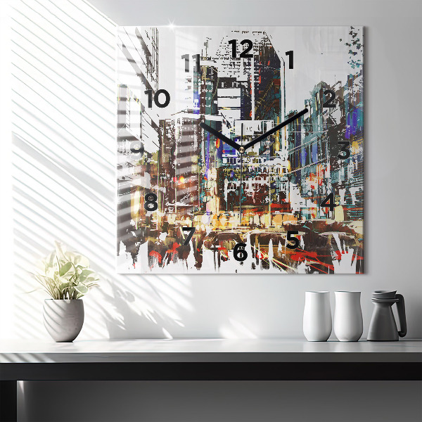 Reloj de pared cuadrado Nueva York