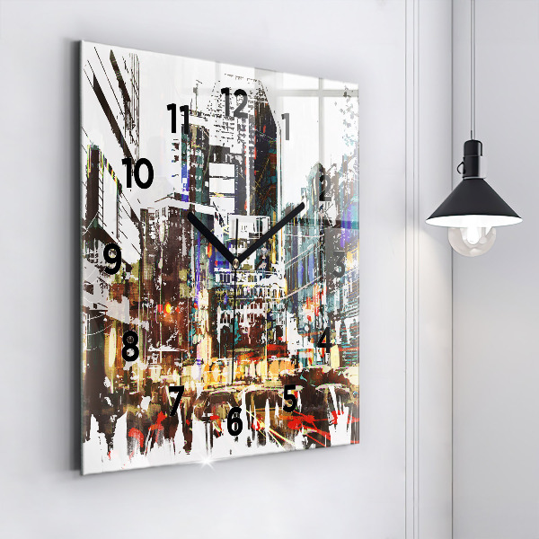 Reloj de pared cuadrado Nueva York