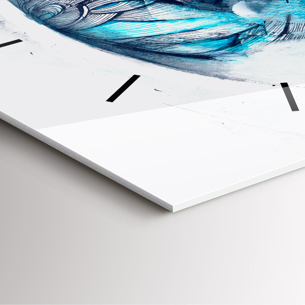 Reloj de pared cuadrado Ilustración de un lobo