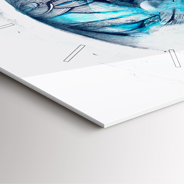 Reloj de pared cuadrado Ilustración de un lobo