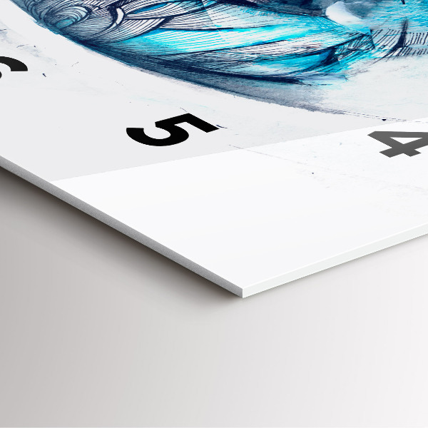 Reloj de pared cuadrado Ilustración de un lobo