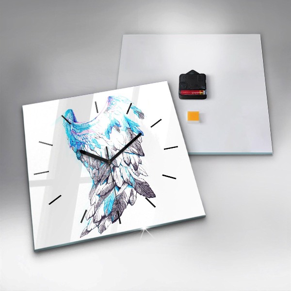 Reloj cuadrado Imitación de alas de pájaro