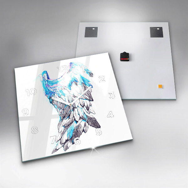 Reloj cuadrado Imitación de alas de pájaro