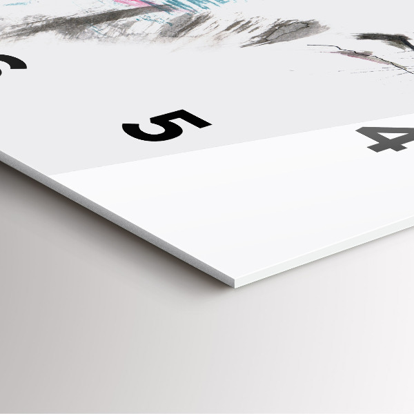 Reloj de pared cuadrado Perfil de un lobo pintado