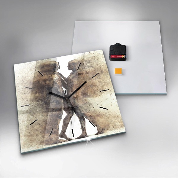 Reloj de pared cuadrado Abstracción gente arena