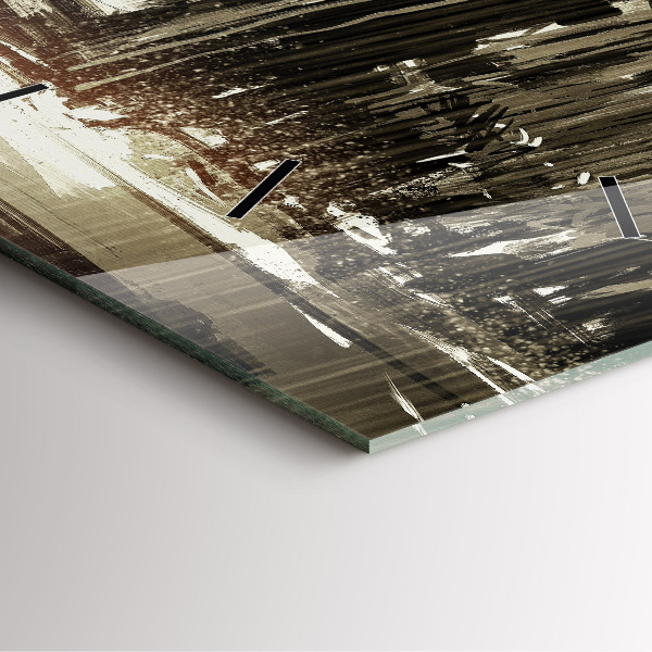 Reloj cuadrado Mujer en una noche lluviosa