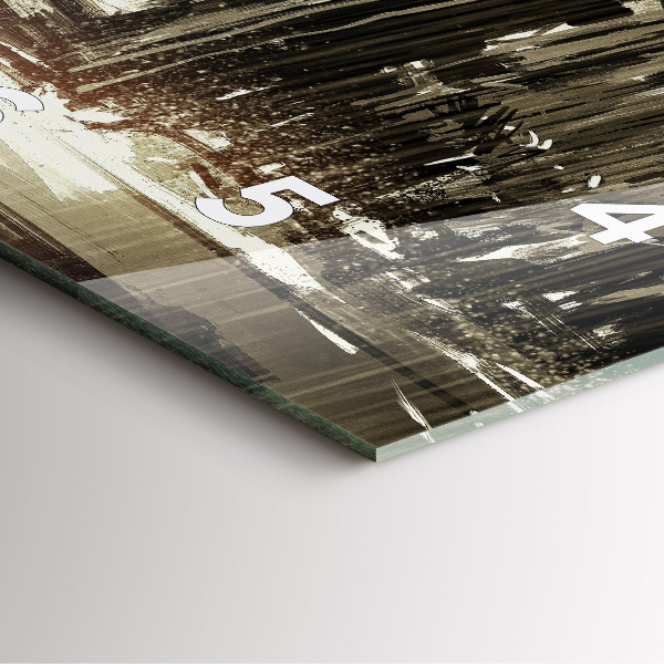 Reloj cuadrado Mujer en una noche lluviosa