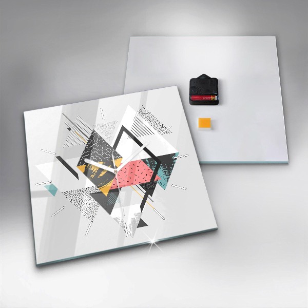 Reloj cuadrado Patrón geométrico