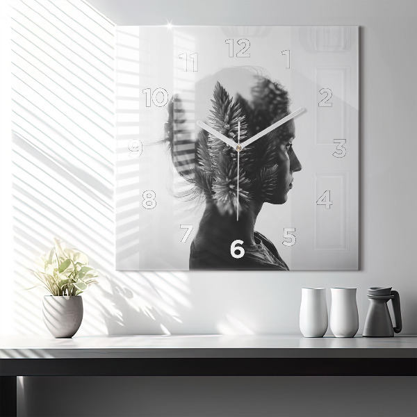 Reloj cuadrado Sensibilidad humana del pensamiento