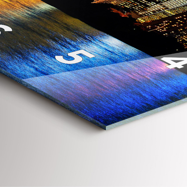 Reloj de pared cuadrado Sydney al atardecer