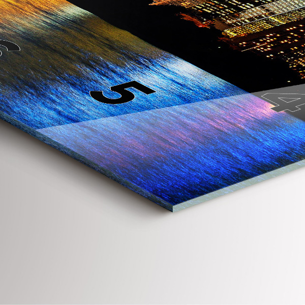 Reloj de pared cuadrado Sydney al atardecer