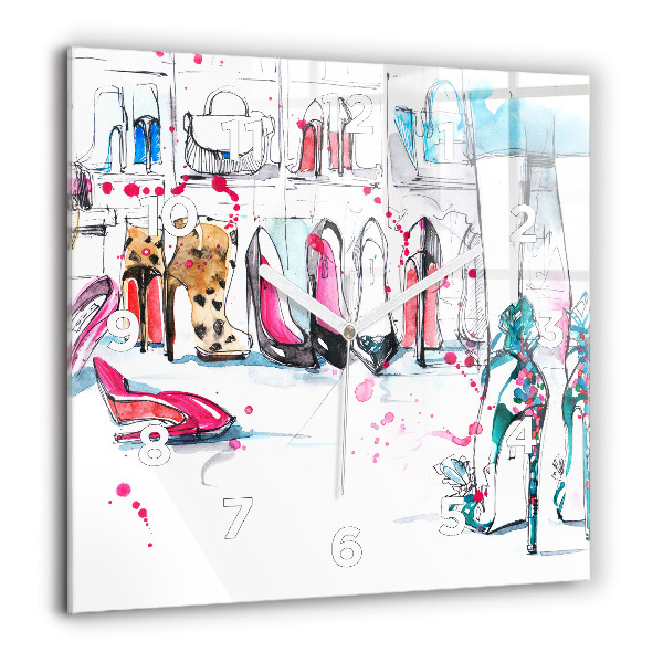 Reloj de pared cuadrado Elemento de feminidad