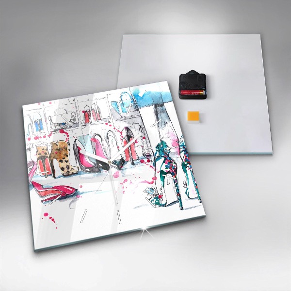 Reloj de pared cuadrado Elemento de feminidad