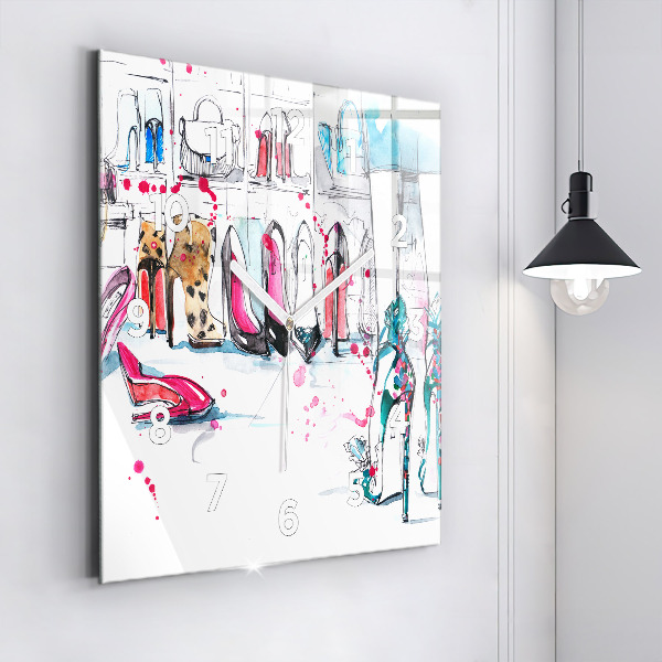 Reloj de pared cuadrado Elemento de feminidad