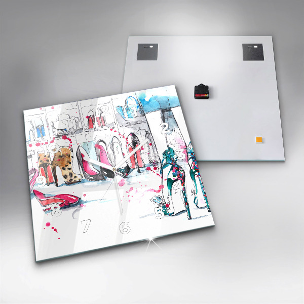 Reloj de pared cuadrado Elemento de feminidad