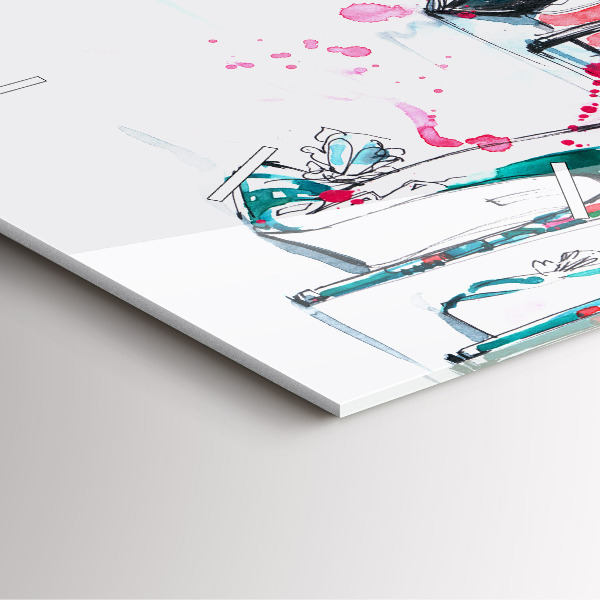 Reloj de pared cuadrado Elemento de feminidad