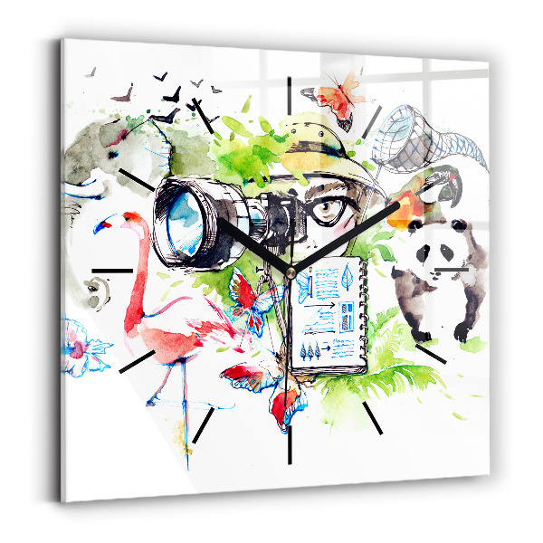 Reloj cuadrado Zoólogo