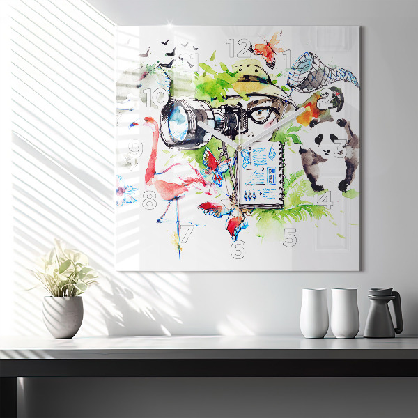 Reloj cuadrado Zoólogo