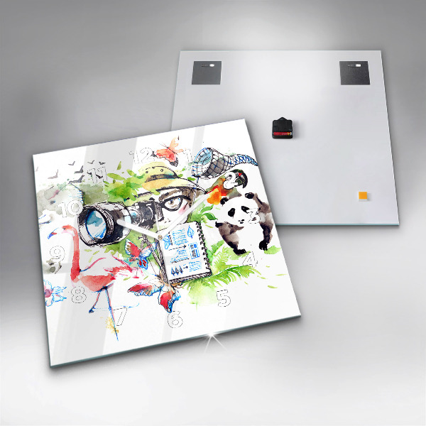 Reloj cuadrado Zoólogo