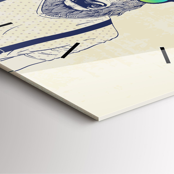 Reloj de pared cuadrado Ciervo abstracto