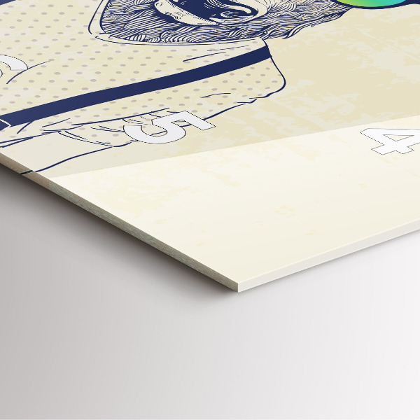 Reloj de pared cuadrado Ciervo abstracto