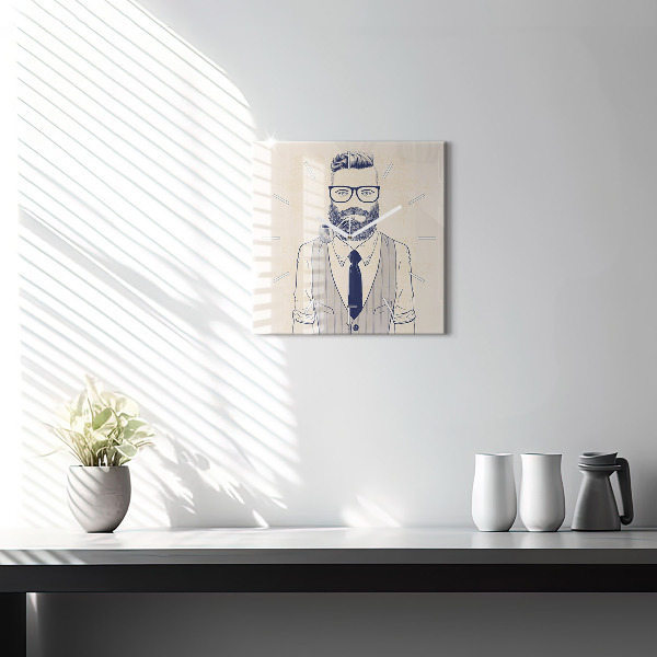 Reloj cuadrado Hombre con barba