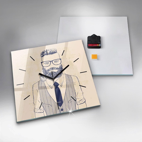 Reloj cuadrado Hombre con barba