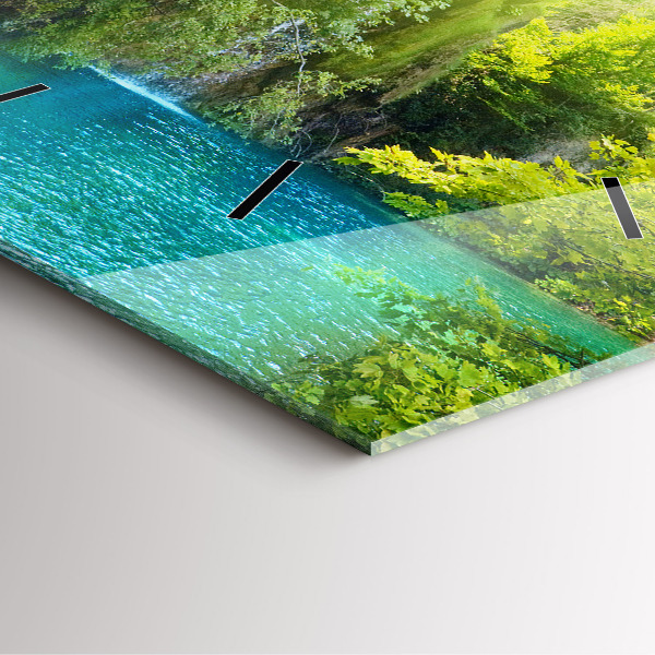 Reloj de pared cuadrado Paisaje lagunar