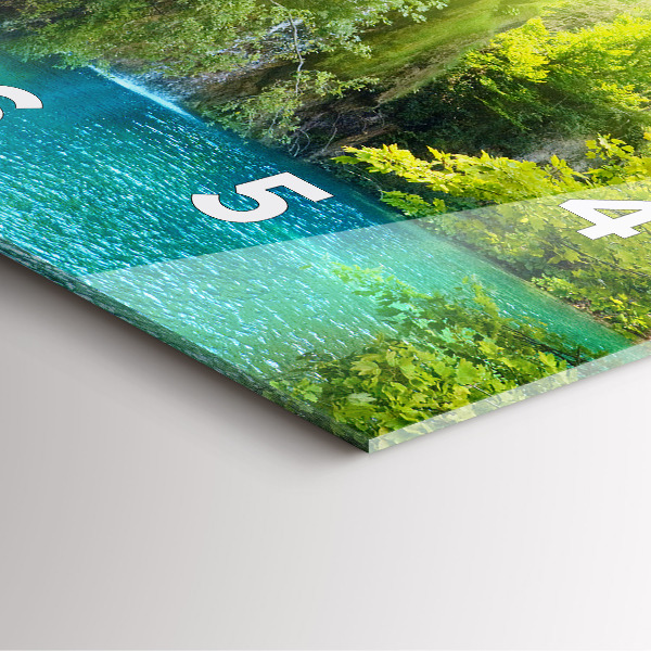 Reloj de pared cuadrado Paisaje lagunar