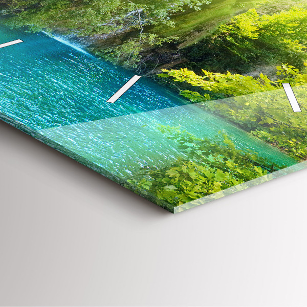 Reloj de pared cuadrado Paisaje lagunar