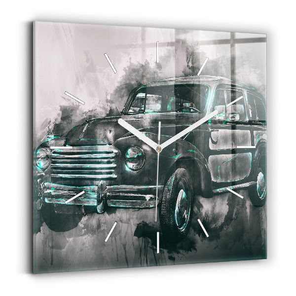 Reloj de pared cuadrado Coche antiguo