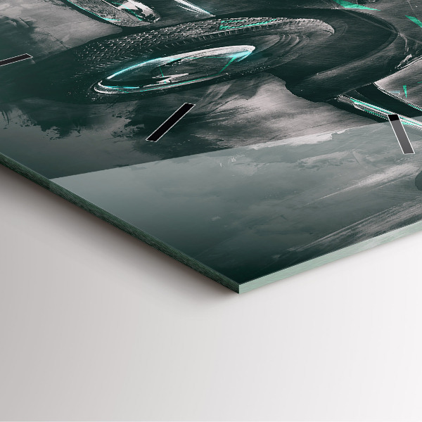 Reloj de pared cuadrado Coche antiguo