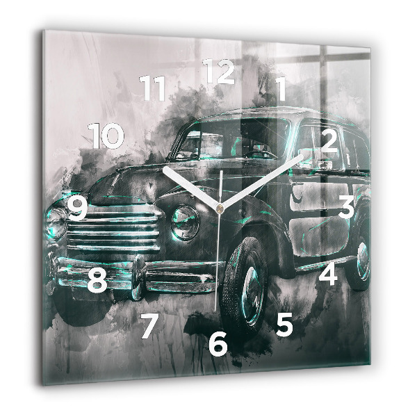 Reloj de pared cuadrado Coche antiguo