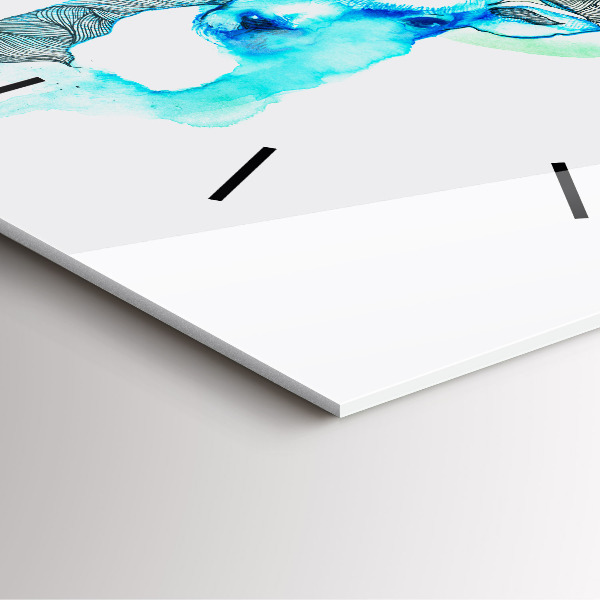 Reloj de pared cuadrado Ilustración de un ciervo