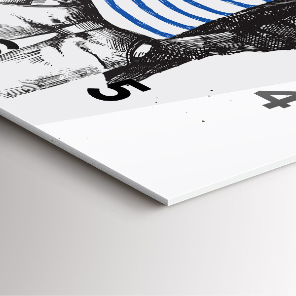 Reloj de pared cuadrado Perro en cuerpo humano