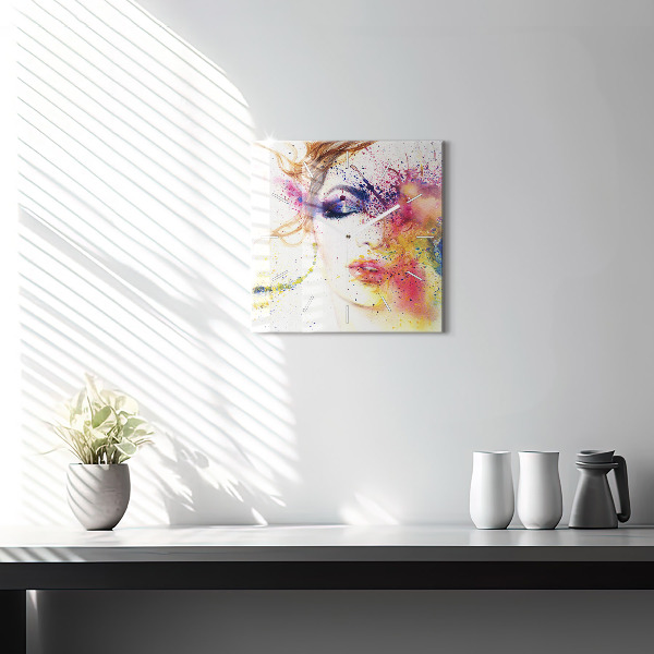 Reloj cuadrado Retrato de una mujer misteriosa